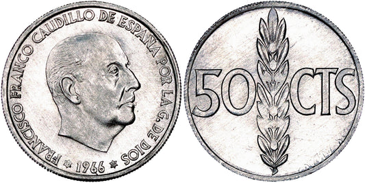 ESTADO ESPAÑOL 50 CENTIMOS 1966*19-69