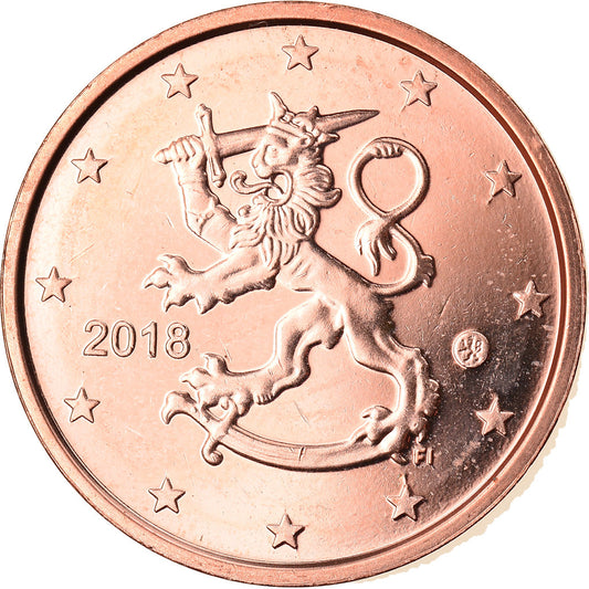 Finlandia, 

2 céntimos de euro, 

2018